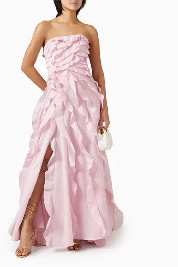 Allairie Frill Slit Gown