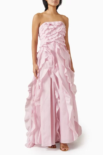 Allairie Frill Slit Gown