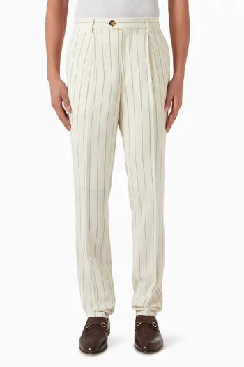 Chalk Stripe Pants in Virgin Wool