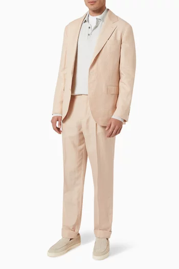 Prince of Wales Deconstructed Blazer in Wool-blend
