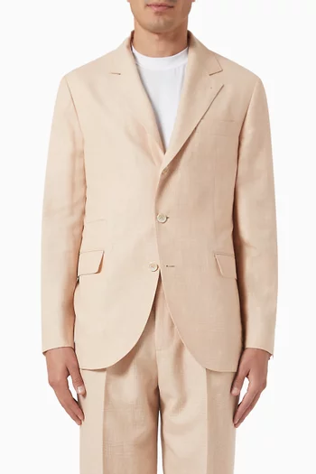 Prince of Wales Deconstructed Blazer in Wool-blend