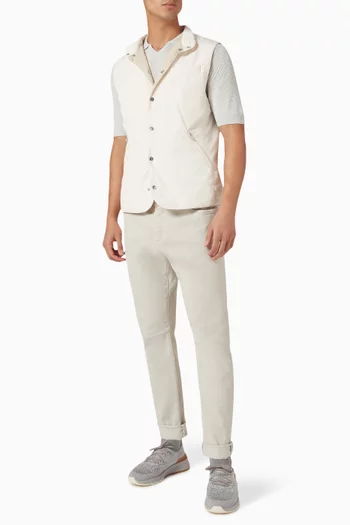 Water-resistant Vest in Microfibre