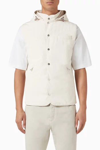 Water-resistant Vest in Microfibre