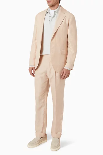 Prince of Wales Pants in Wool-blend