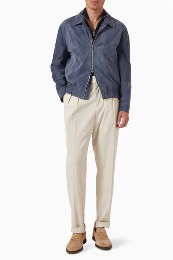 Bomber Jacket in Suede