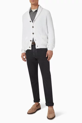 Polo Sweater in Cotton Knit