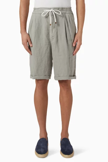 Bermuda Shorts in Linen Gabardine