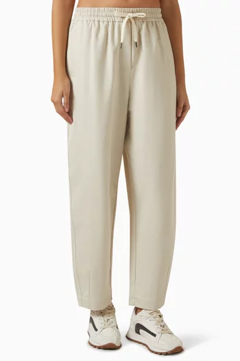 Straight-leg Track Pants in Cotton Blend
