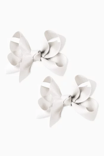 Medium Boutique Bow Hair Clips, Set of 2