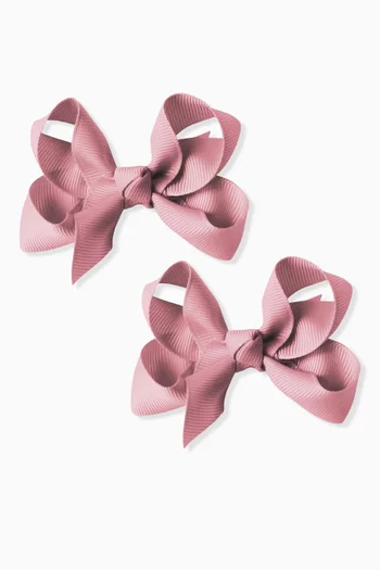 Medium Boutique Bow Hair Clips, Set of 2