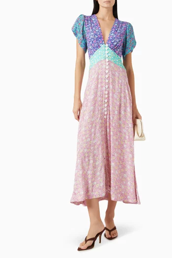 Novara Midi Dress in Crepe