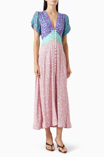 Novara Midi Dress in Crepe
