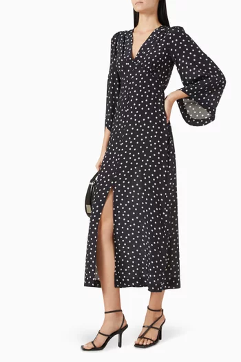 Dahlia Midi Dress in Silk