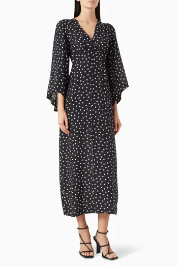 Dahlia Midi Dress in Silk