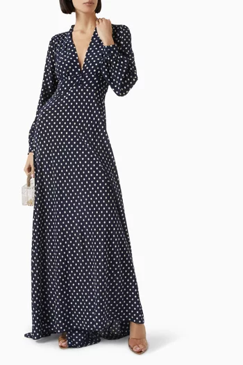 فستان ايموري طويل كريب صيني