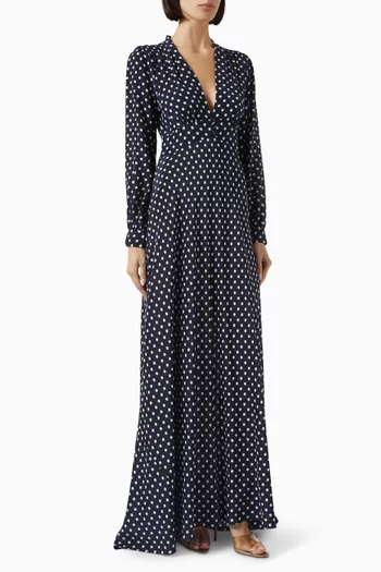 فستان ايموري طويل كريب صيني