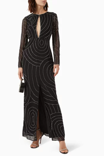 فستان سهرة ميري مطرز بالخرز