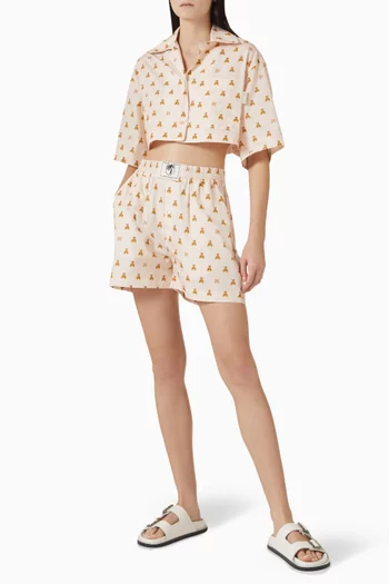 Mini Bear Monogram Shorts