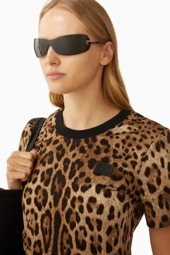 DG Oval Sunglasses in Metal