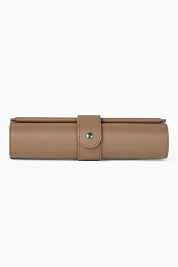 Portable Backgammon Set in Calfskin