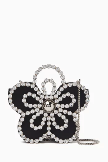 Mini Flower Clutch in Satin