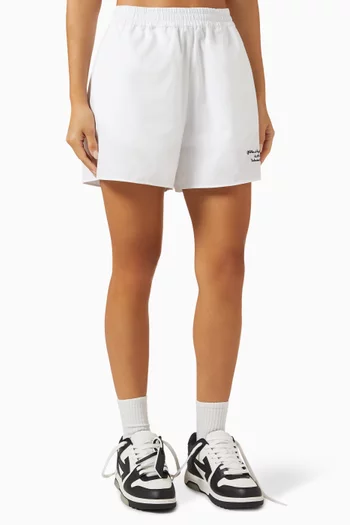 Embroidered Shorts in Poplin