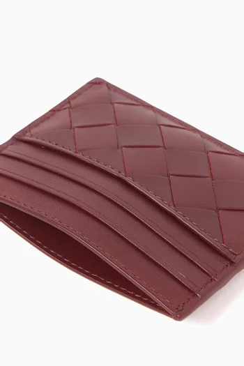 Credit Card Case in Intrecciato Leather