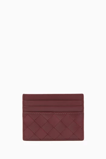 Credit Card Case in Intrecciato Leather