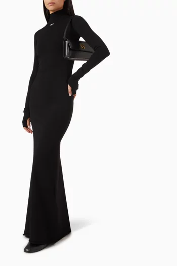 Off Stamp Slick Maxi Dress in Viscose-blend