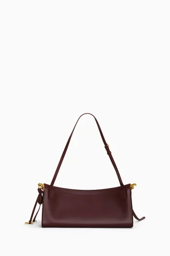 Medium Le Click East West Shoulder Bag in Leather