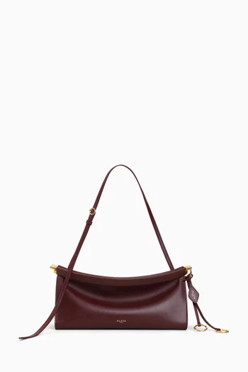 Medium Le Click East West Shoulder Bag in Leather
