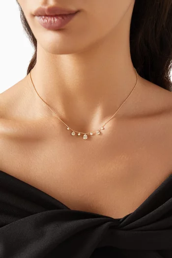 Dangling Diamond Choker in 18kt Gold
