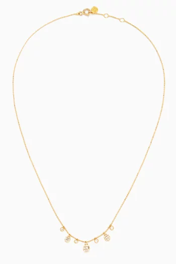 Dangling Diamond Choker in 18kt Gold