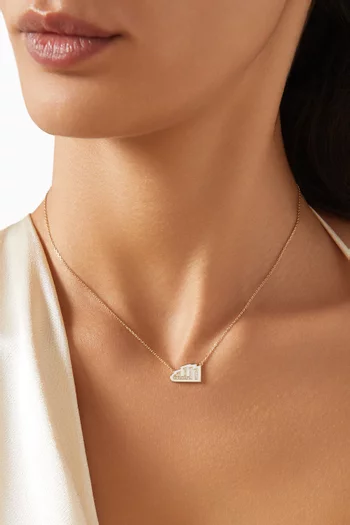 Allah Diamond & Enamel Necklace in 18kt Gold