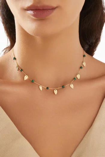 Colorful Spring Malachite Choker in 18kt Gold
