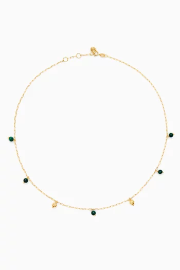 Malachite Drops Choker in 18kt Gold