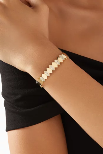 Joyful Symmetry Diamond Bangle in 18kt Gold