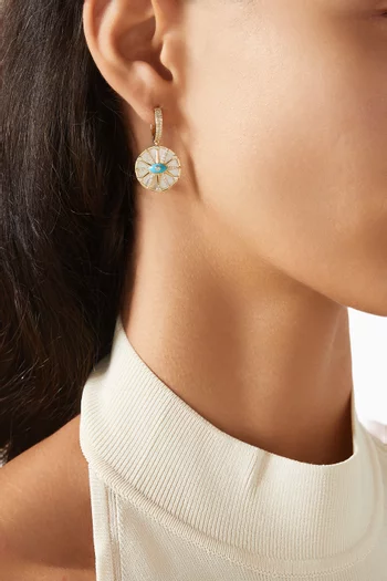 O’hara Eye Mother-of-pearl & Diamond Earrings in 18kt Gold