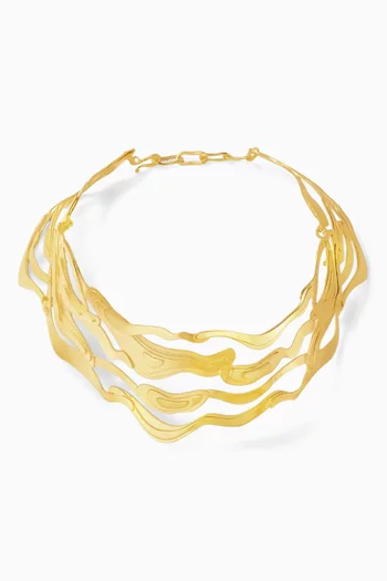 Aurora Choker in 18kt Gold-plated Brass