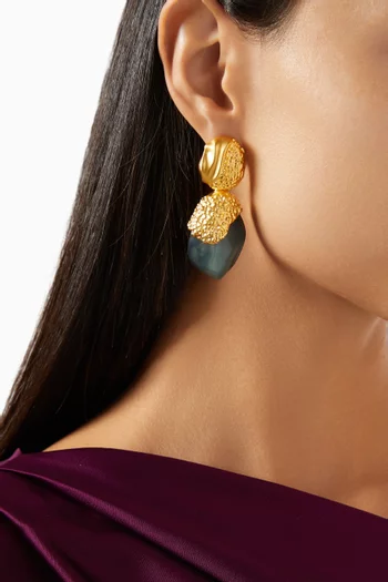 Snowdrop Earrings in 18kt Gold-plated Brass