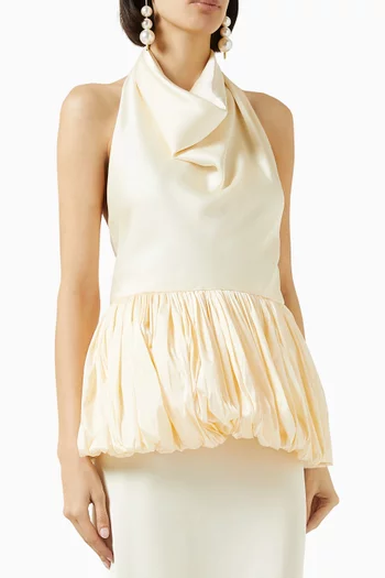 Parasol Bustier Top in Satin & Taffeta