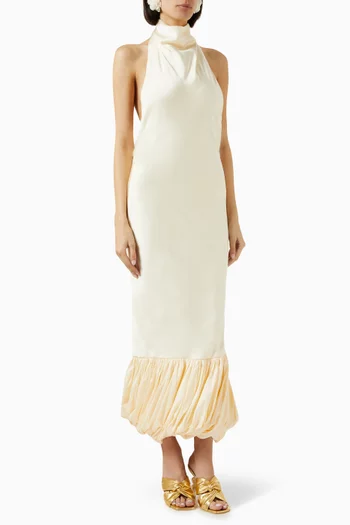 Parasol D'ete Maxi Dress in Satin