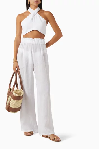Halterneck Top in Linen