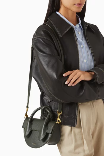 Small Pretzel Bag in Grained Leather