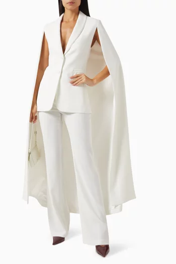 Esther Cape Blazer in Recycled Satin Crepe