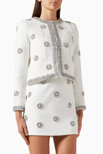 Kidman Embellished Jacket in Tweed