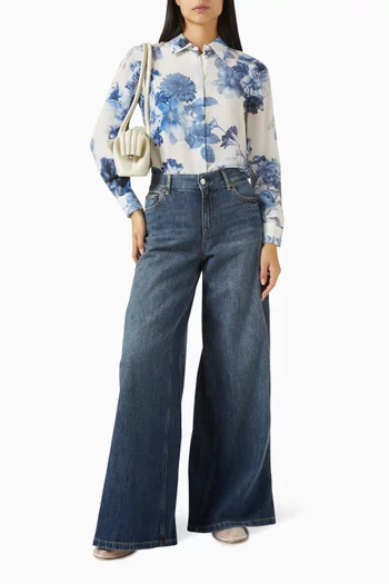 Willa Placket Top in Silk
