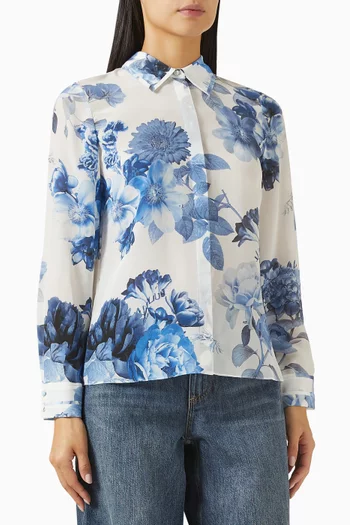 Willa Placket Top in Silk