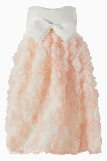 فستان ريري مزين بزهور بارزة