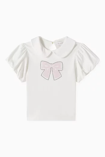 Mallory Bow Top in Cotton-blend